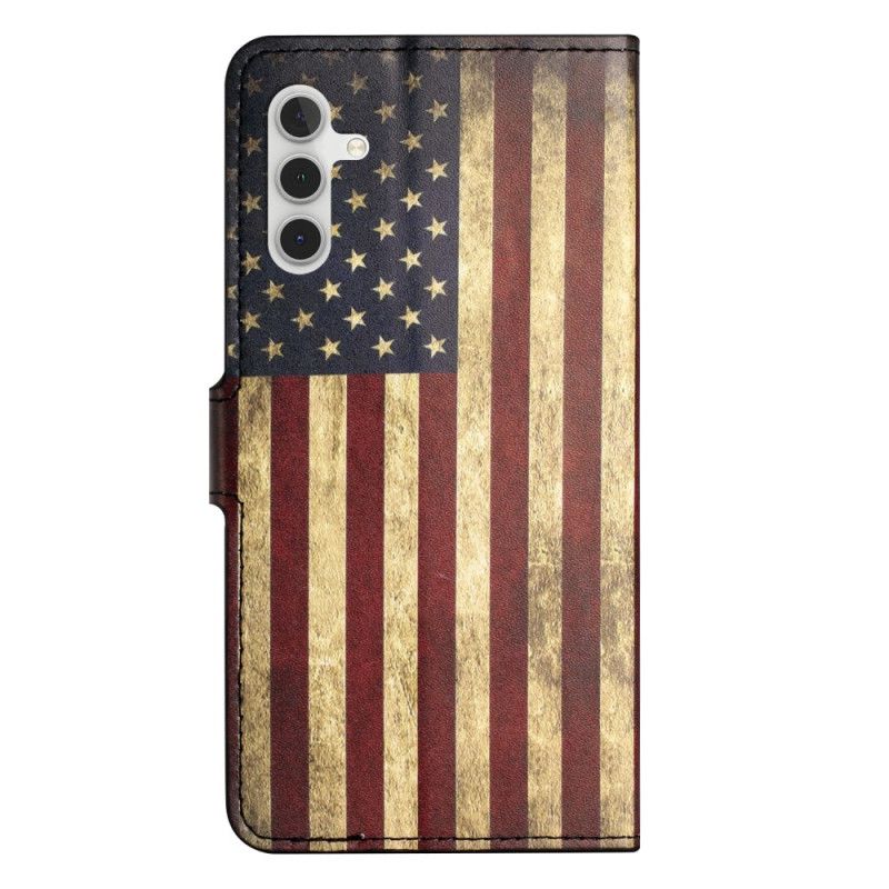 Flip Cover Samsung Galaxy S25 Fe Vintage Amerikansk Flag