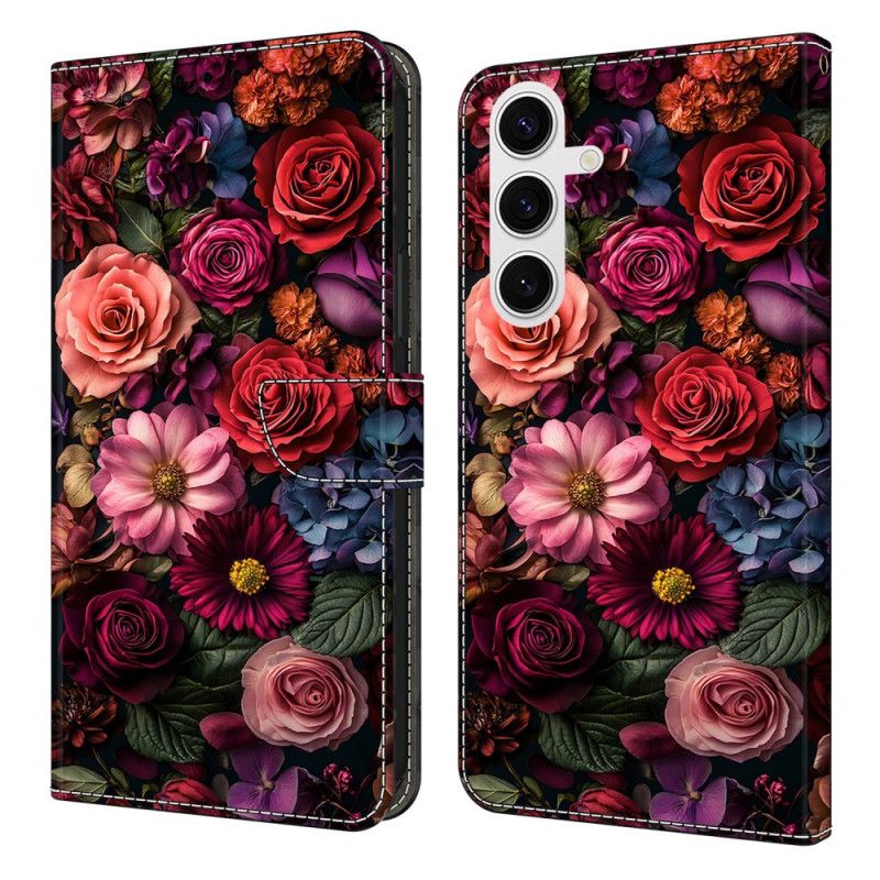 Flip Cover Til Samsung Galaxy S25 Fe Blomster