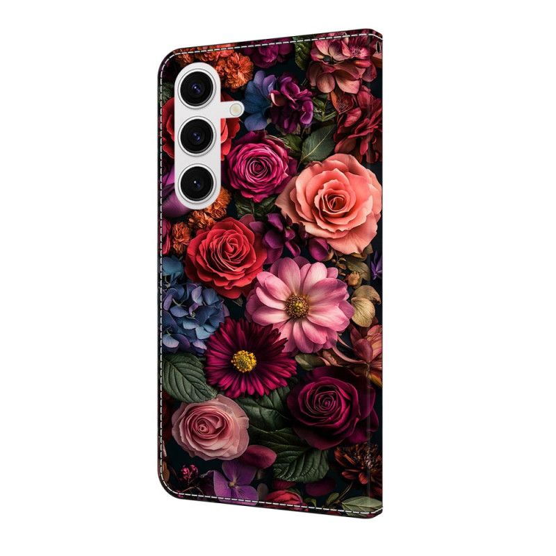 Flip Cover Til Samsung Galaxy S25 Fe Blomster