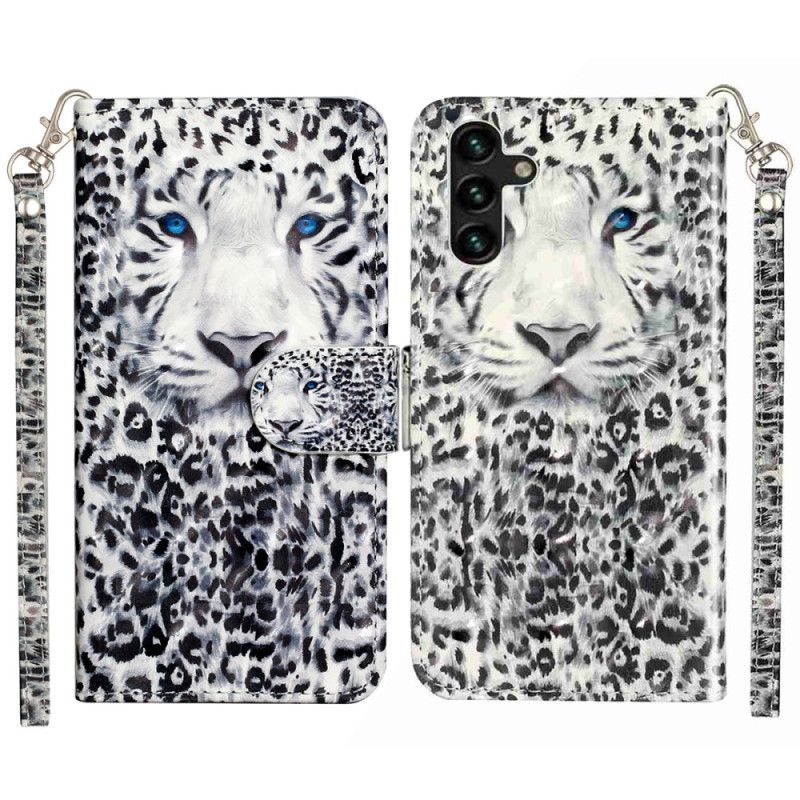 Flip Cover Til Samsung Galaxy S25 Fe Leopard Med Snor