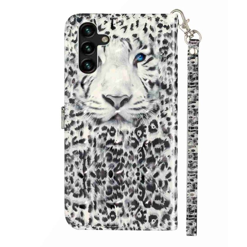 Flip Cover Til Samsung Galaxy S25 Fe Leopard Med Snor