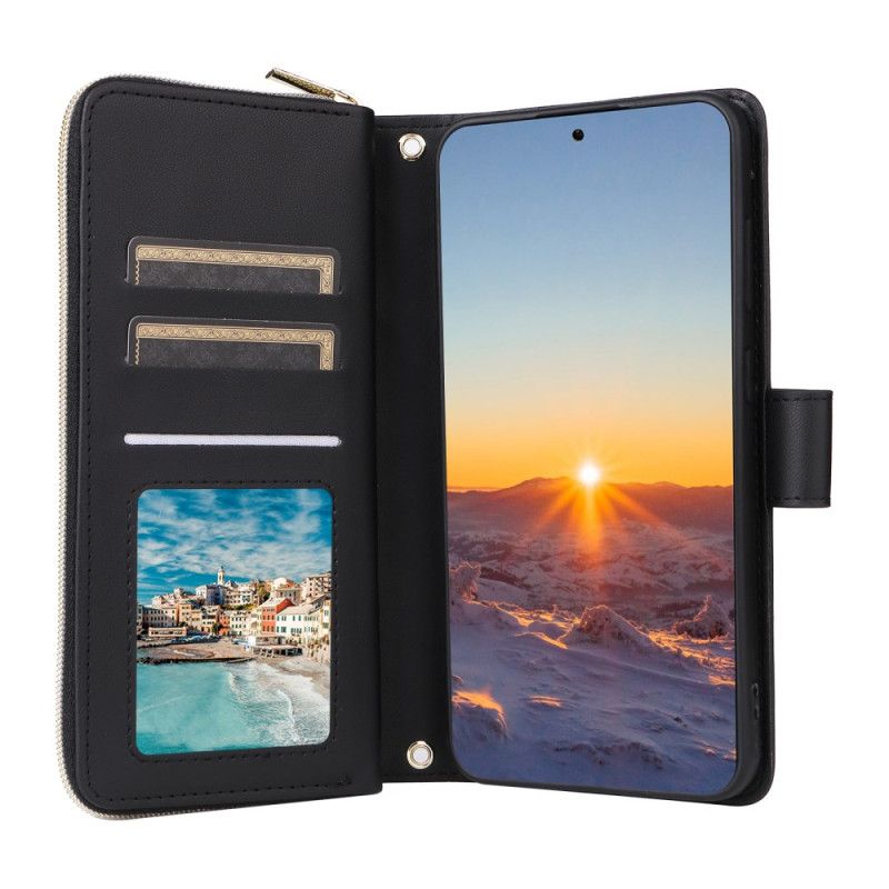 Flip Cover Til Samsung Galaxy S25 Fe Quiltet Med Rem Og Skulderrem