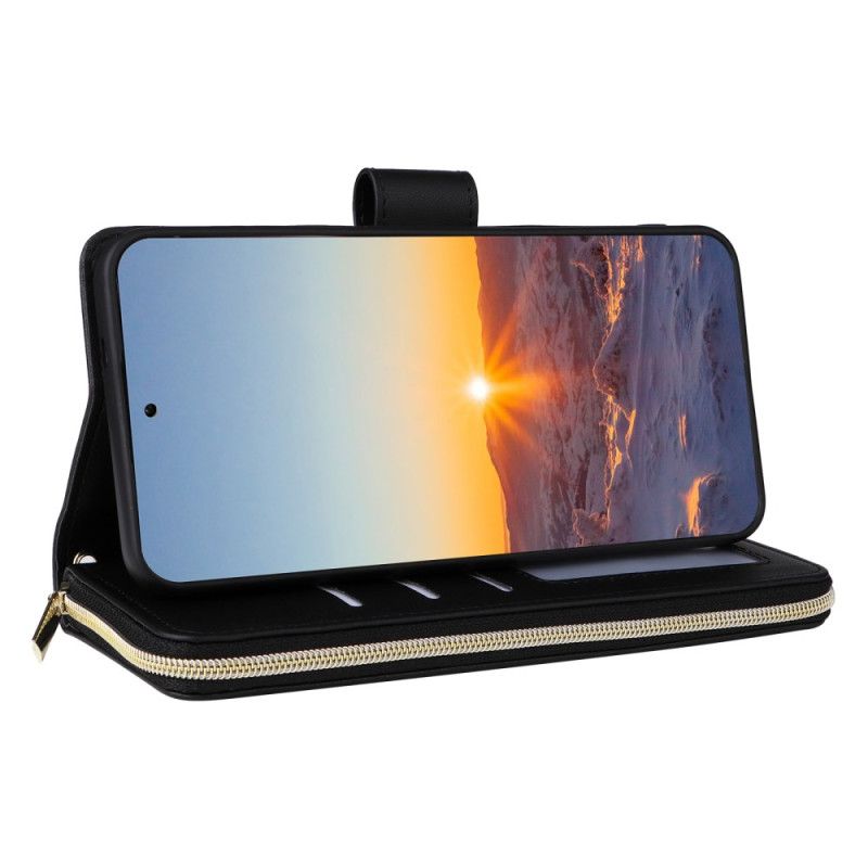 Flip Cover Til Samsung Galaxy S25 Fe Quiltet Med Rem Og Skulderrem