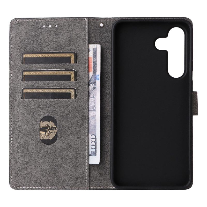 Læder Cover Samsung Galaxy S25 Fe Rfid-beskyttelse Ruskindseffekt