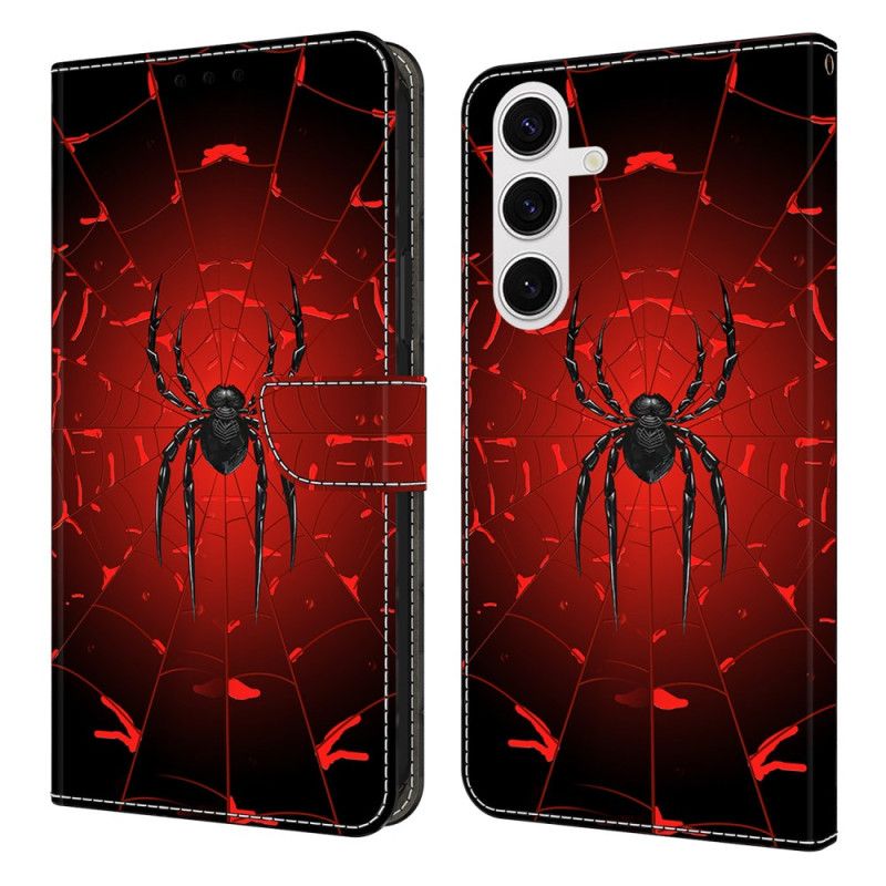 Læder Cover Samsung Galaxy S25 Fe Sort Edderkop