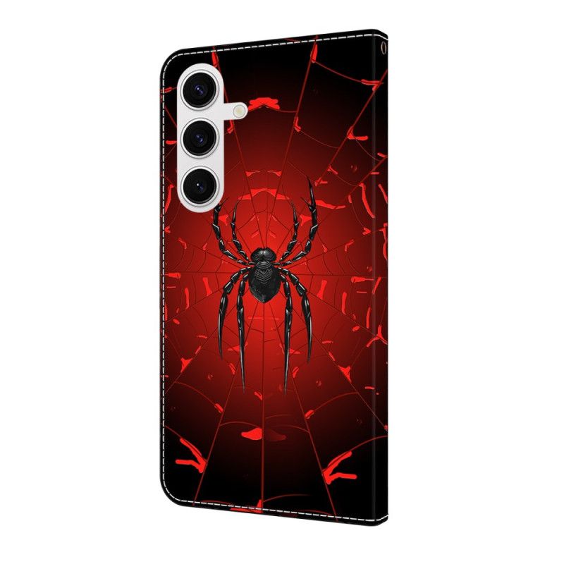 Læder Cover Samsung Galaxy S25 Fe Sort Edderkop