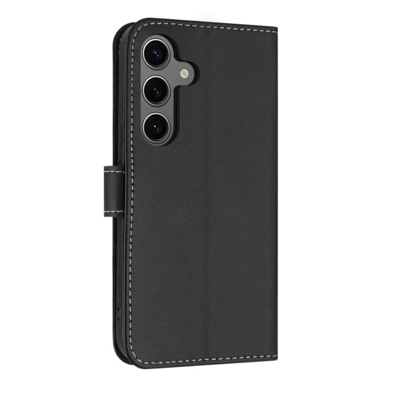 Læder Cover Samsung Galaxy S25 Fe Telefon Etui Dekorativ Sløjfe