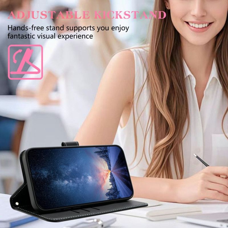 Læder Cover Samsung Galaxy S25 Fe Telefon Etui Dekorativ Sløjfe