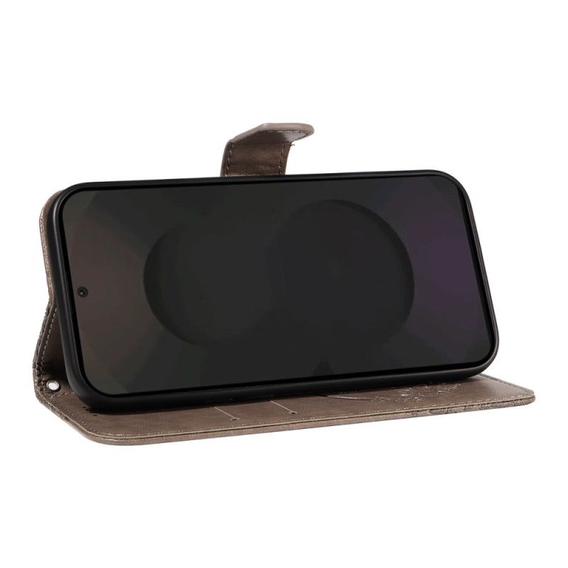 Læder Cover Samsung Galaxy S25 Fe Telefon Etui Grafisk Sommerfugl