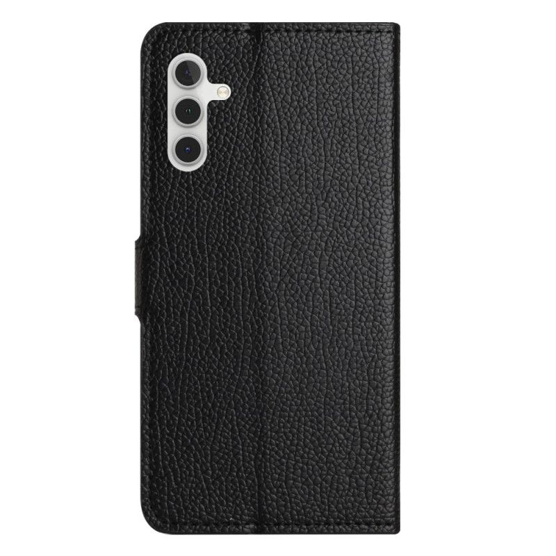 Læder Cover Samsung Galaxy S25 Fe Telefon Etui Klassisk Sort
