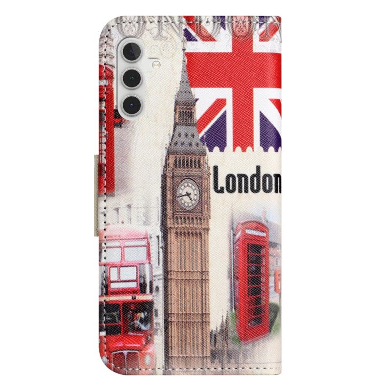 Læder Cover Samsung Galaxy S25 Fe Telefon Etui London Life