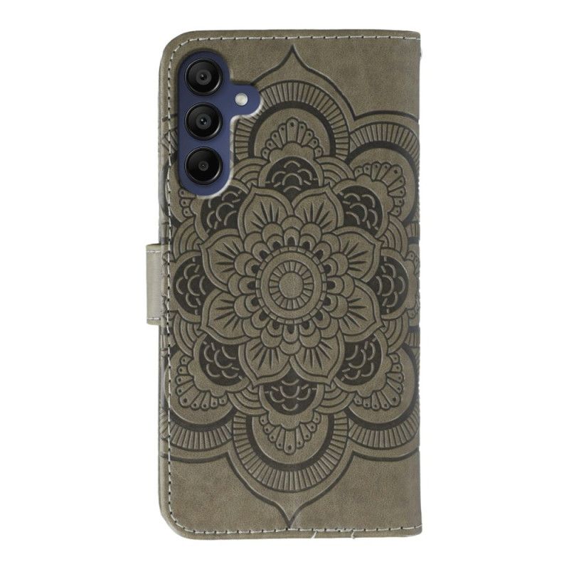 Læder Cover Samsung Galaxy S25 Fe Telefon Etui Mandala Og Rhinsten