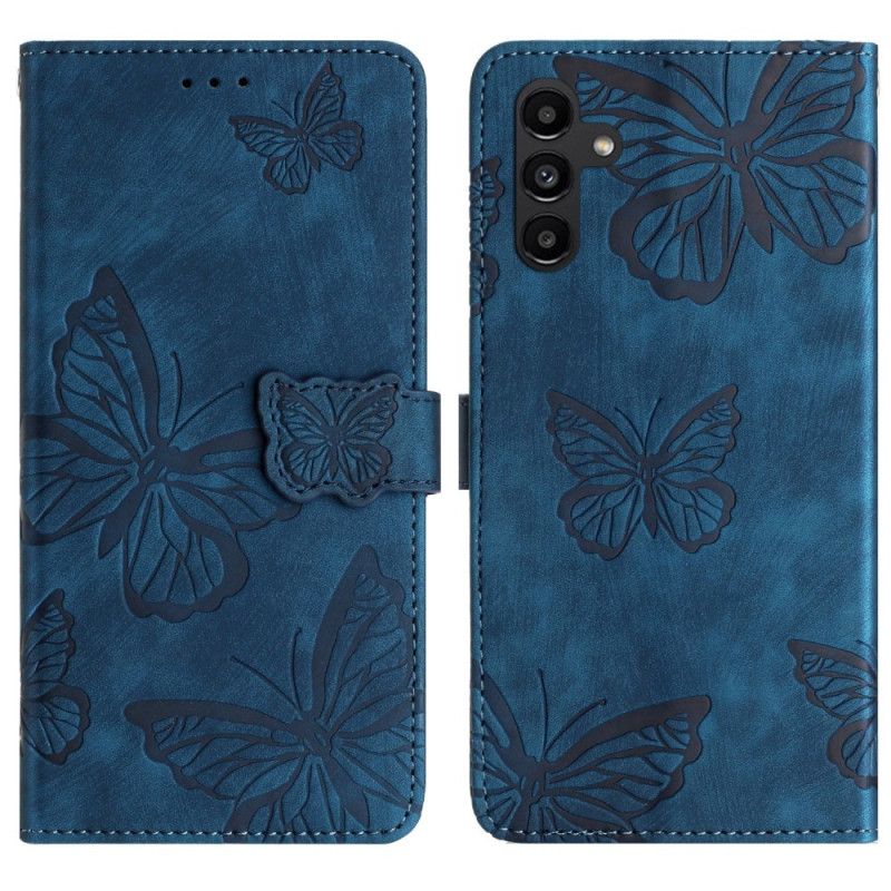 Læder Cover Samsung Galaxy S25 Fe Telefon Etui Sommerfugleruskindseffekt