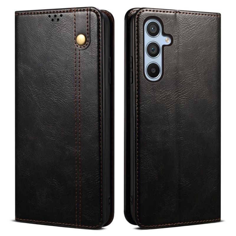 Læder Cover Samsung Galaxy S25 Fe Telefon Etui Vokset Kunstlæder