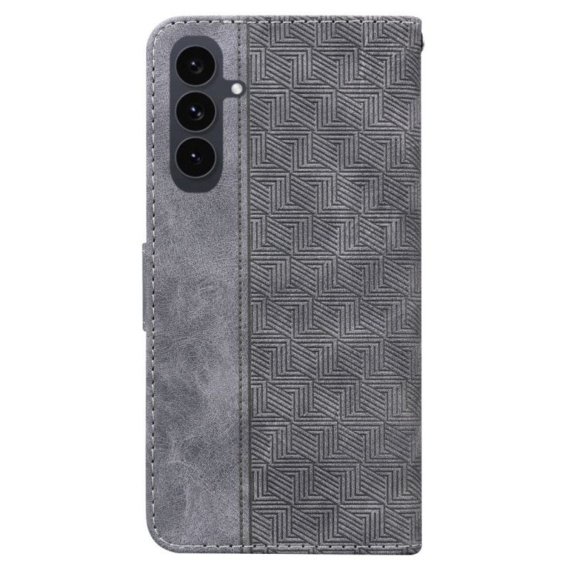 Læder Cover Samsung Galaxy S25 Fe Vævet Mønster