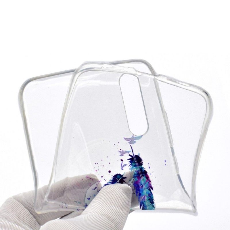 Cover for Huawei P20 Pro Gennemsigtige Fjer
