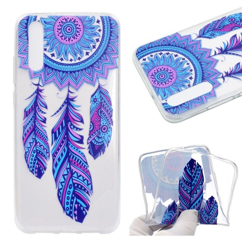 Cover Huawei P20 Pro Gennemsigtig Fangst Drømmer Blå Fjer