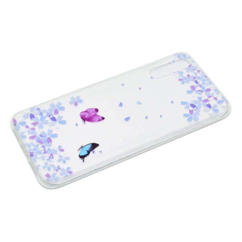 Cover Huawei P20 Pro Gennemsigtige Sommerfugle Og Blomster