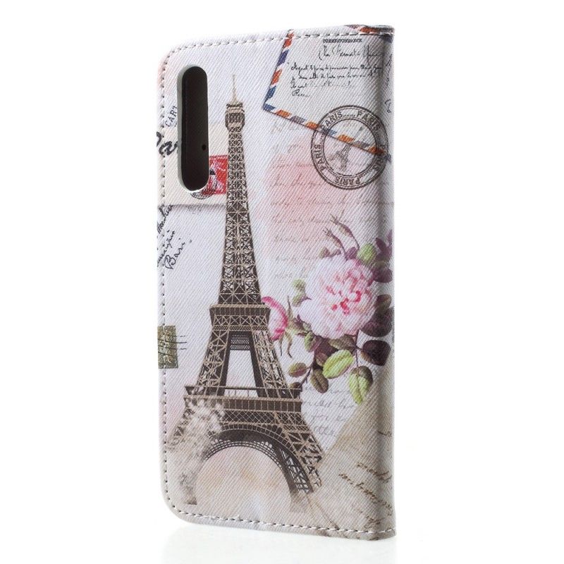 Flip Cover Huawei P20 Pro Mobilcover Retro Eiffeltårn