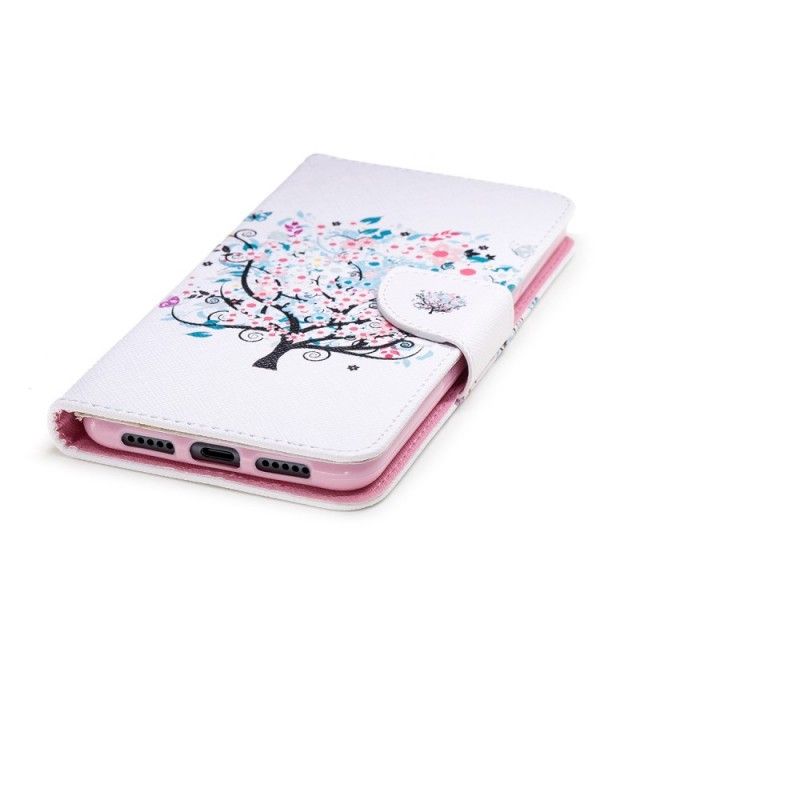 Flip Cover Læder for Huawei P20 Pro Blomstret Træ