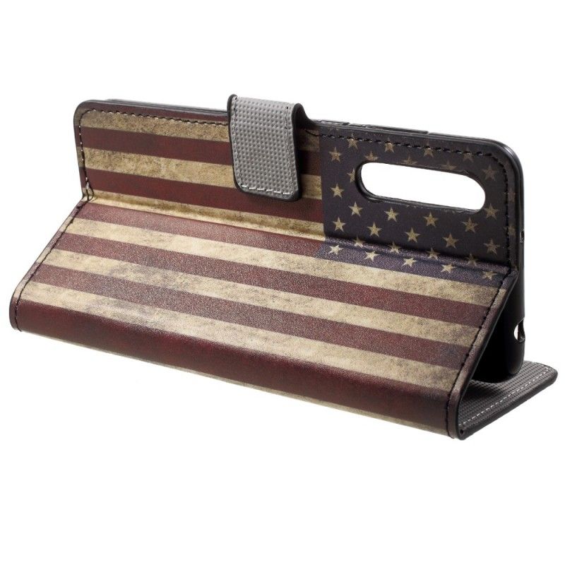 Flip Cover Læder for Huawei P20 Pro Usa Flag
