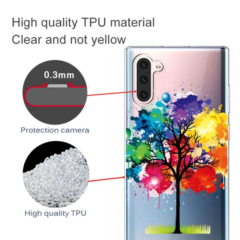 Cover Samsung Galaxy Note 10 Gennemsigtigt Akvareltræ