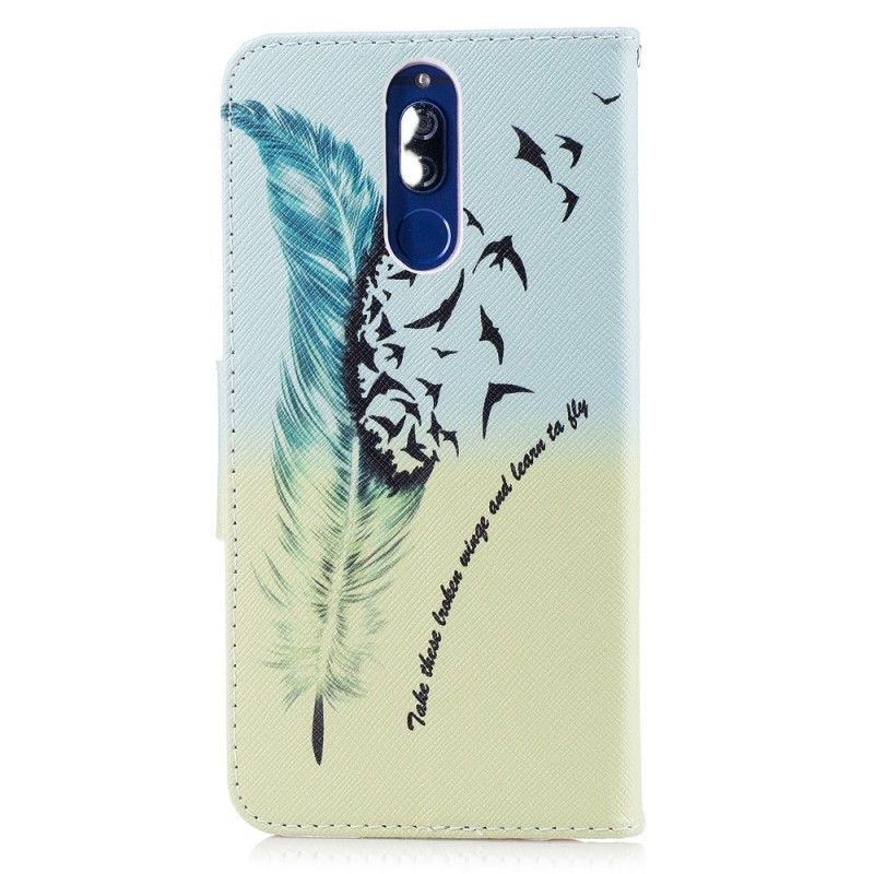 Flip Cover Læder for Huawei Mate 10 Lite Lær At Flyve