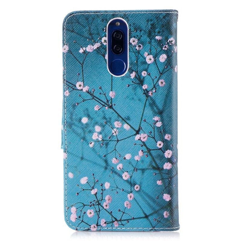 Flip Cover Læder Huawei Mate 10 Lite Blomstrende Træ Beskyttelse