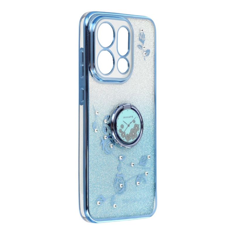 Cover Oppo Find X9 5g Kadem Blomster- Og Rhinstensringholder