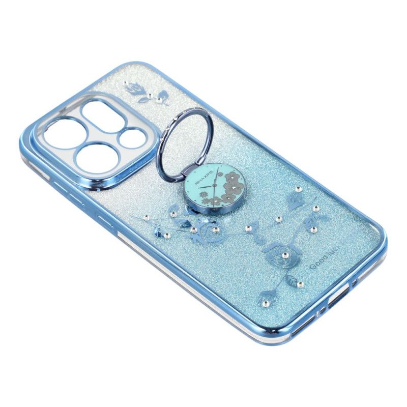 Cover Oppo Find X9 5g Kadem Blomster- Og Rhinstensringholder