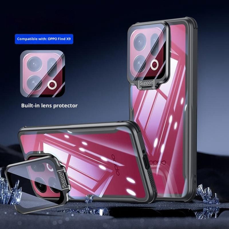 Cover Oppo Find X9 5g Klar Med Indbygget Stativ Og Kamerabeskyttelse