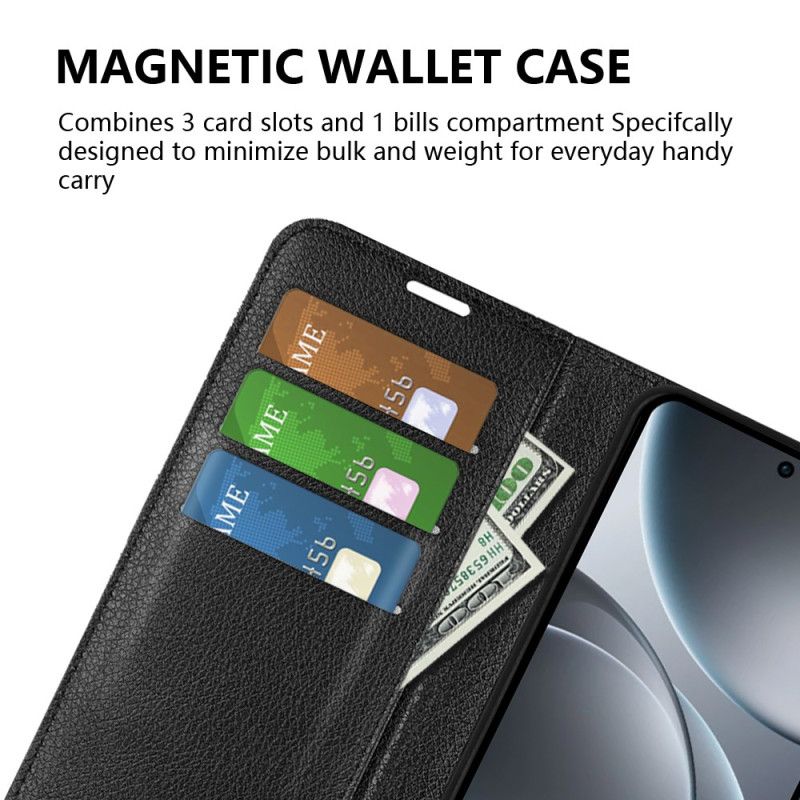 Flip Cover Oppo Find X9 5g Litchi Kunstlæder