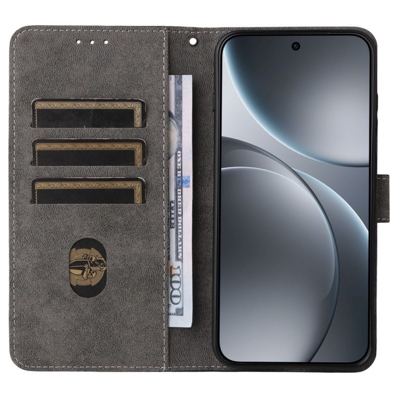 Flip Cover Oppo Find X9 5g Ruskindseffekt Med Rem