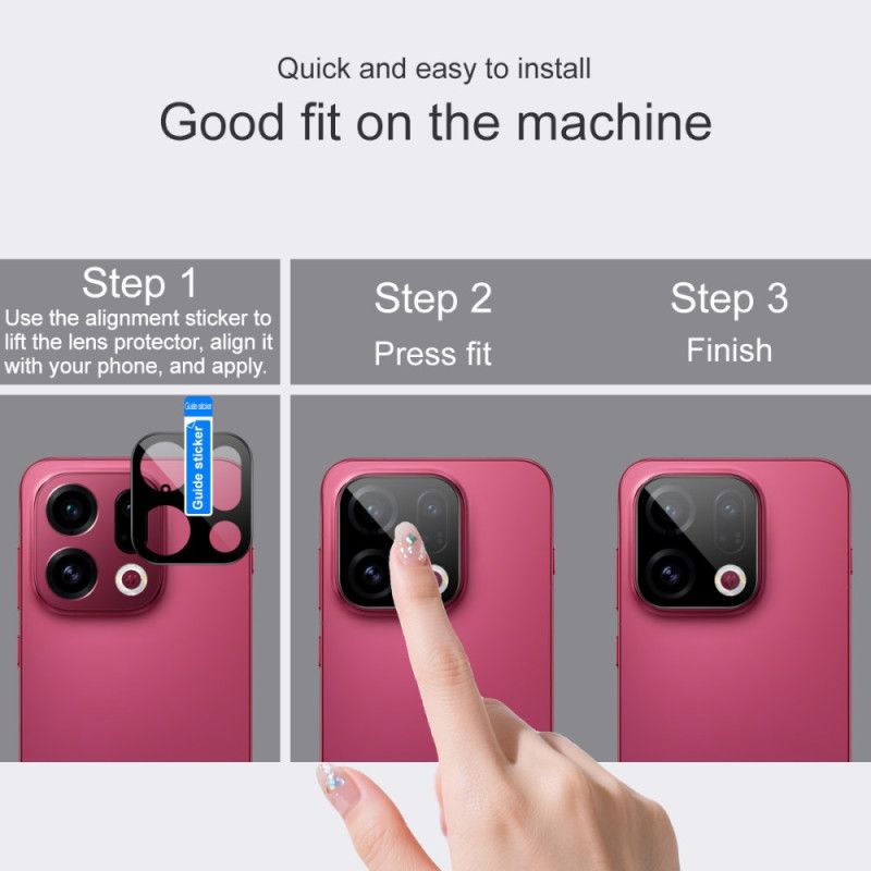 Hærdet Glas Linsebeskytter Til Oppo Find X9 5g (sort Version)