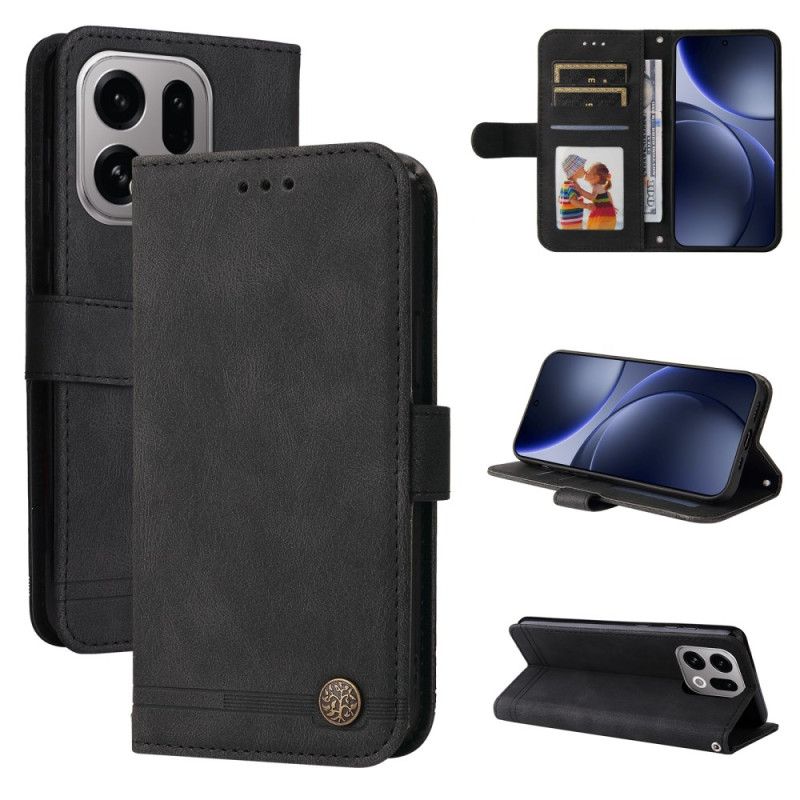 Læder Cover Oppo Find X9 5g Dekorativ Nitte