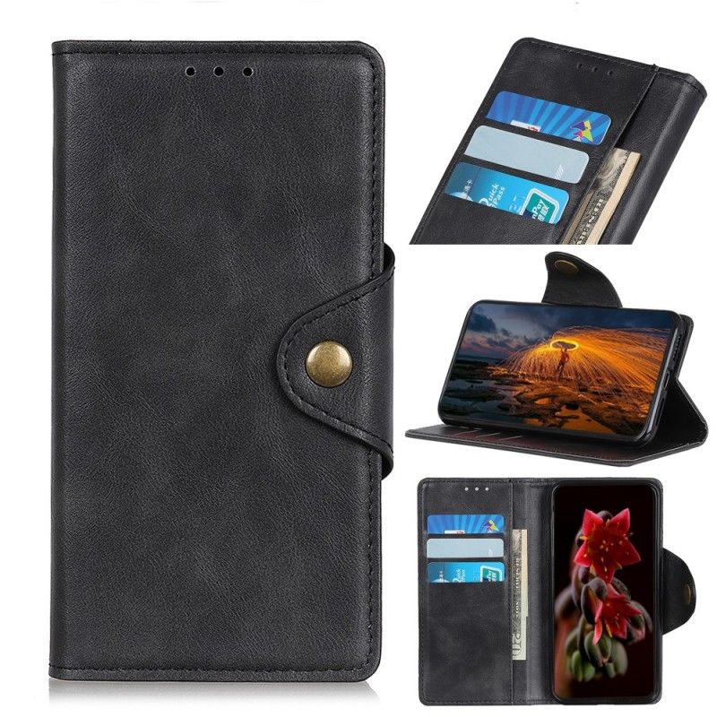 Flip Cover Honor 20 Pro Sort Vintage Kunstlæder Knap