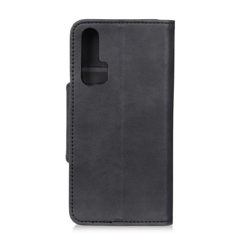 Flip Cover Honor 20 Pro Sort Vintage Kunstlæder Knap