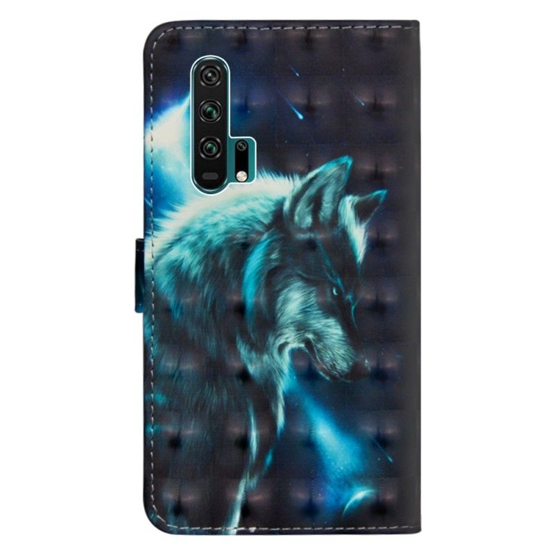 Flip Cover Læder Honor 20 Pro Majestætisk Ulv