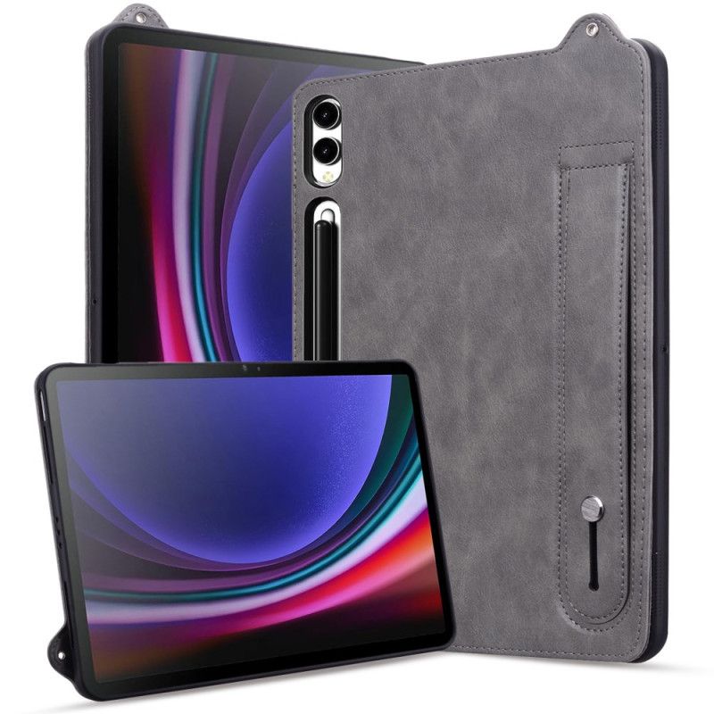 Cover Til Samsung Galaxy Tab S11 Ultra Læderlook Med Manuel Rem