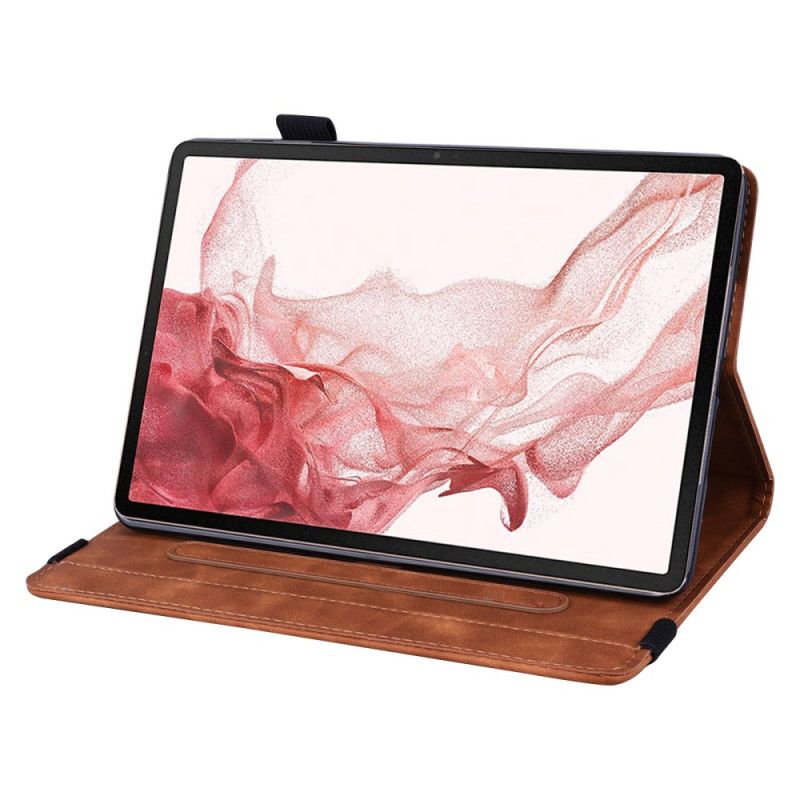 Etui Samsung Galaxy Tab S11 Ultra Mandala Med Ruskindseffekt