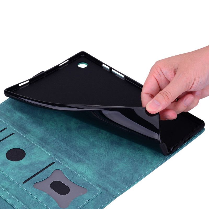 Læder Cover Samsung Galaxy Tab S11 Ultra Telefon Etui Kattemotiv Med Ruskindseffekt