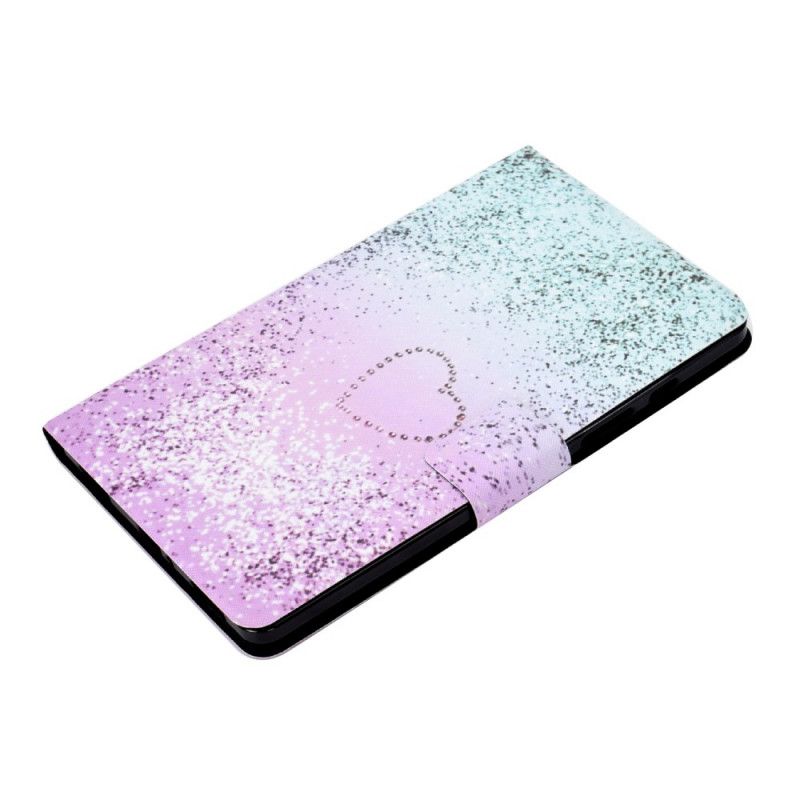Flip Cover Læder for Samsung Galaxy Tab A7 Lyserød Skinnende Pailletter