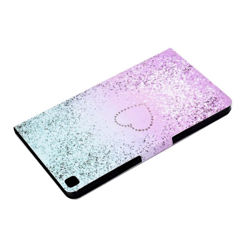 Flip Cover Læder for Samsung Galaxy Tab A7 Lyserød Skinnende Pailletter