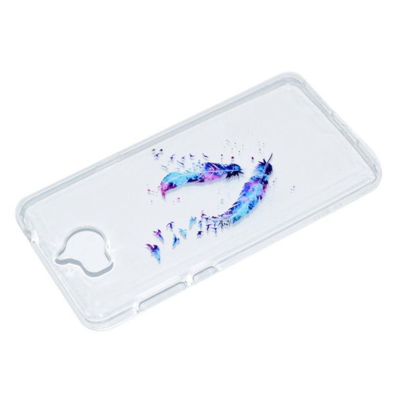 Cover Huawei Y6 2017 Gennemsigtig Fjerfjer Original