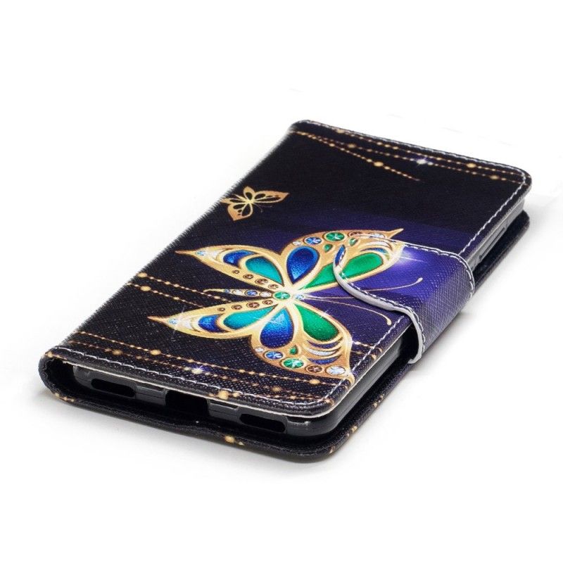 Flip Cover Huawei Y6 2017 Mobilcover Magisk Sommerfugl