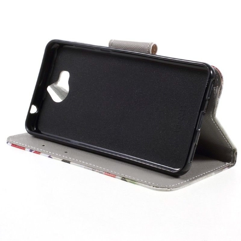 Flip Cover Læder for Huawei Y6 2017 London Liv