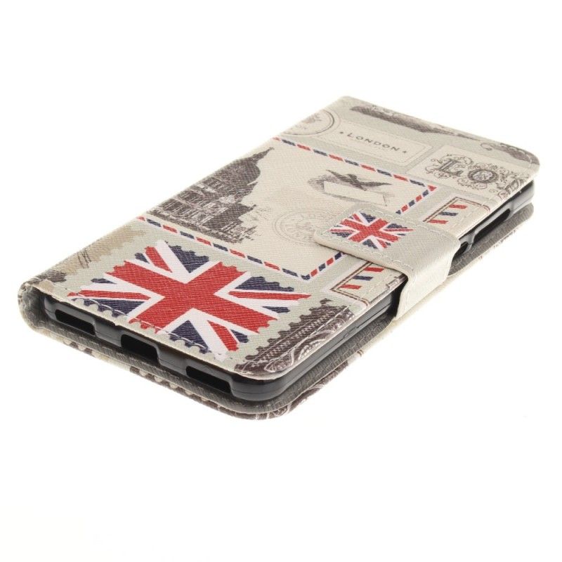 Flip Cover Læder Huawei Y6 2017 London Tur