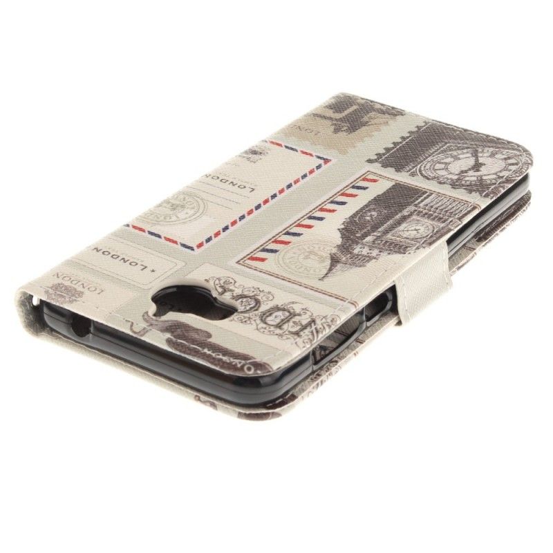 Flip Cover Læder Huawei Y6 2017 London Tur