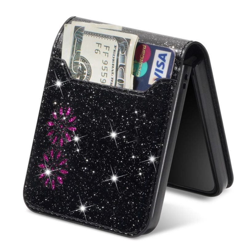 Cover Samsung Galaxy Z Flip 7 Glitterkortholder