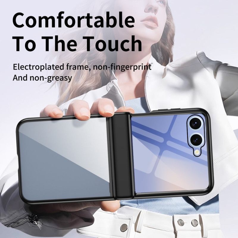 Cover Samsung Galaxy Z Flip 7 Hængselbeskyttelse Med Metaleffekt